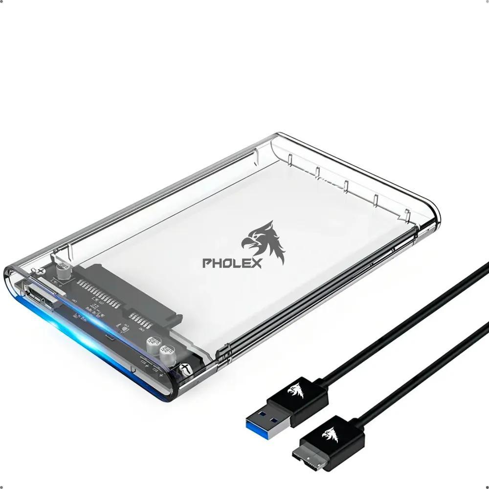 Case Hd Sata 2.5 Usb 3.0 Transparente: Velocidade E Proteção