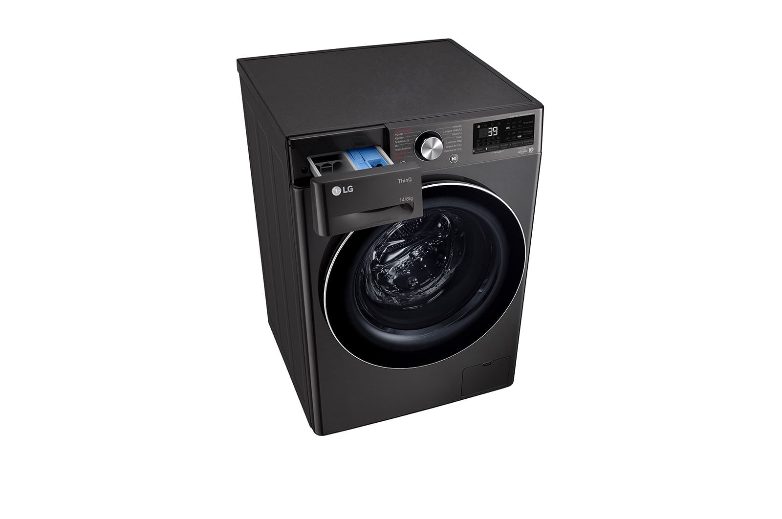 Lava e Seca LG Smart VC2 14kg Black Inox com Inteligência Artificial AIDD™ (CV9014BC2) - 110v