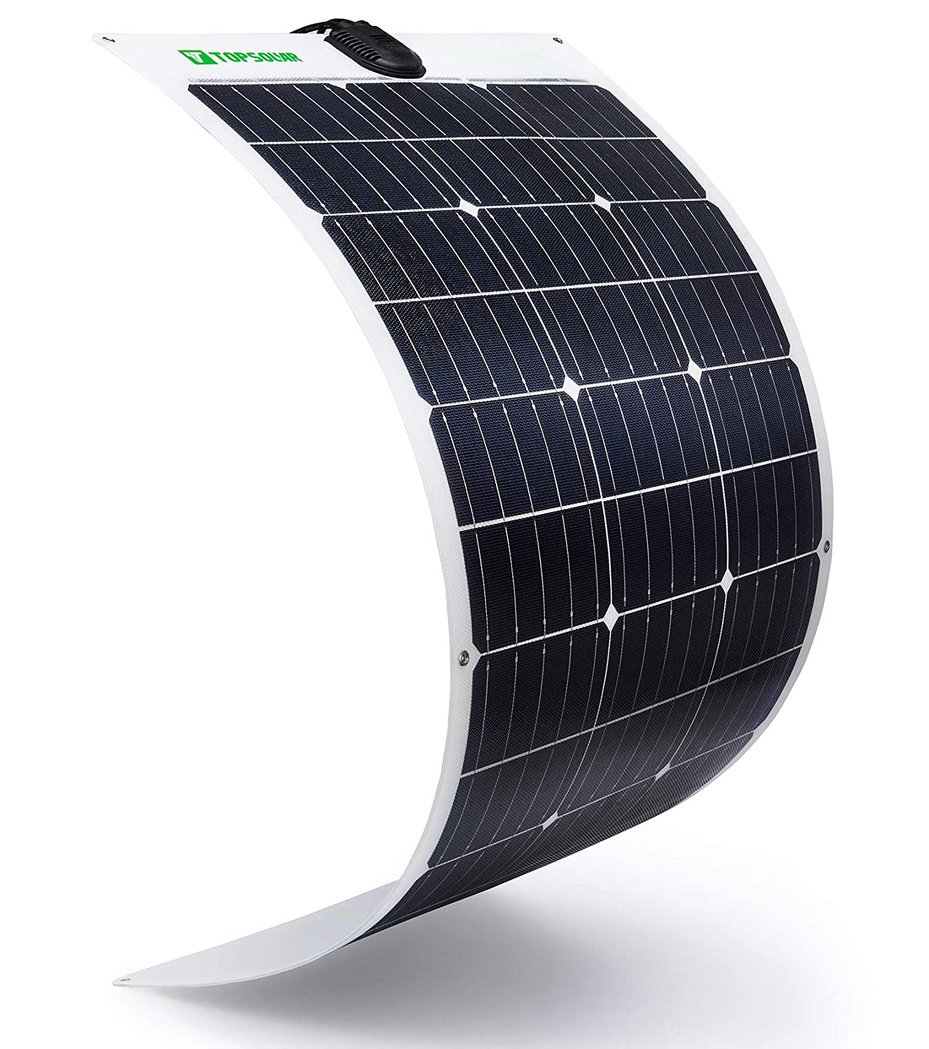 Miniatura Topsolar Painel Solar, Monocristalino e extremamente flexível, 100W, 12V, 1 unidade.