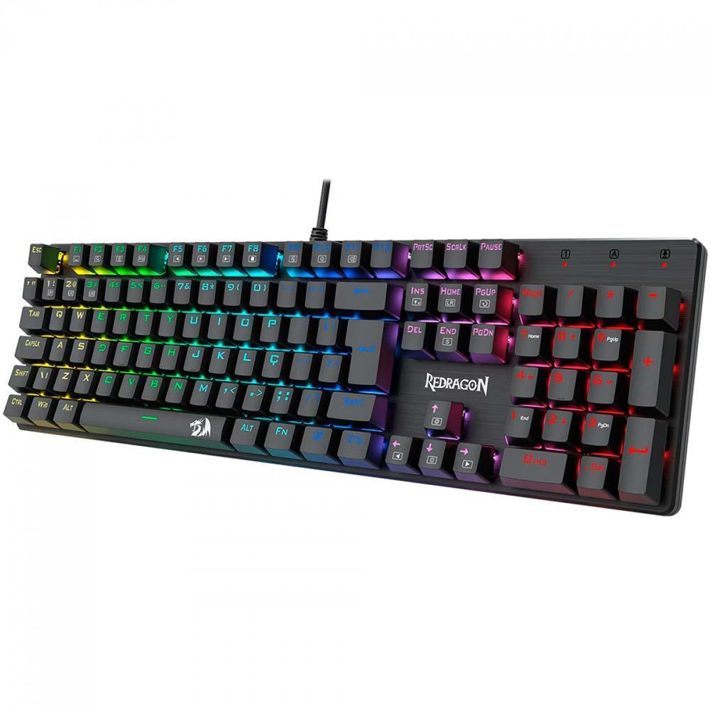 Miniatura Teclado Mecânico Rgb Redragon Sindri Switch Marrom K671