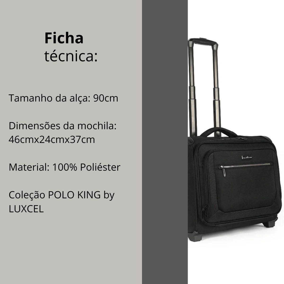 Pasta Executiva Com Carrinho Porta Notebook Polo King