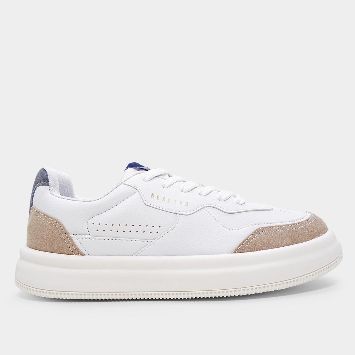 Miniatura Tênis Reserva Troy Masculino Branco+Bege - 38