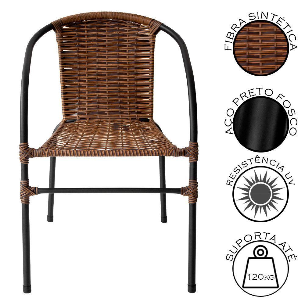 Miniatura Cadeira Para área Externa Happy Hour De Aço E Fibra Sintética Acesse Móveis Argila