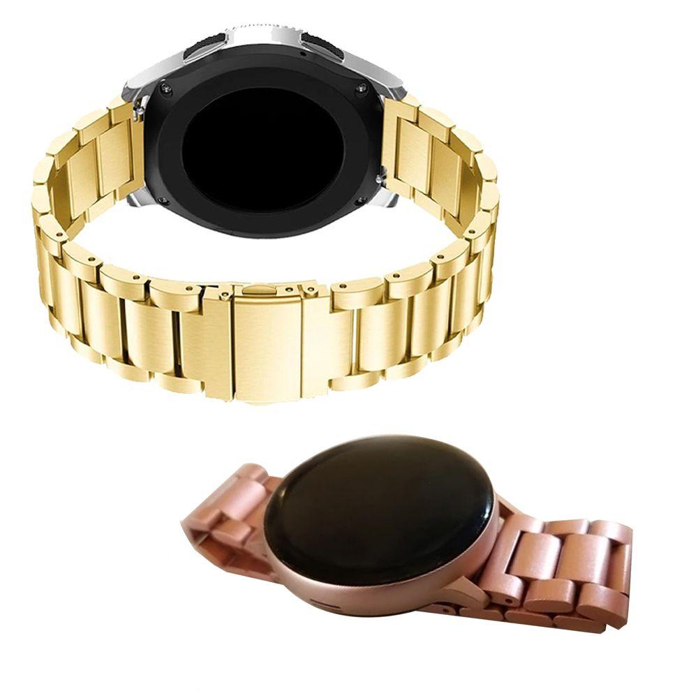 Miniatura Pulseira Para Smartwatch Relogio Kit 2 Uni Inox 3 Elos