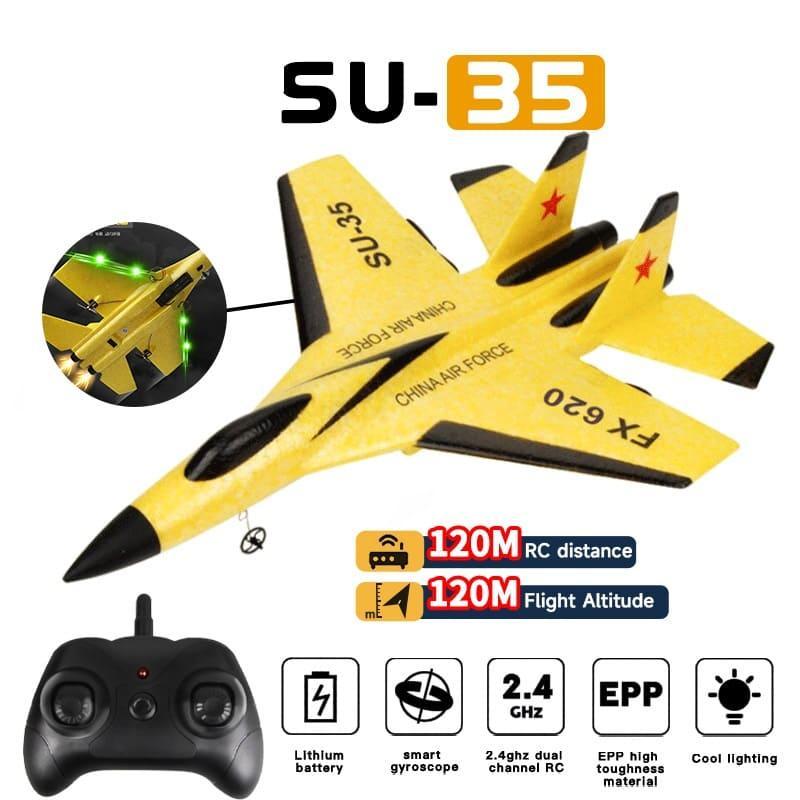 Jato Su35 De Controle Remoto, Voo Rapido 120M, Alta Resist.