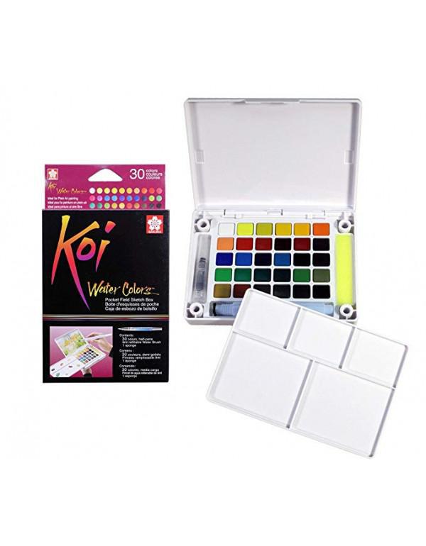 Miniatura Aquarela Sakura Koi 30 Cores Pastilhas