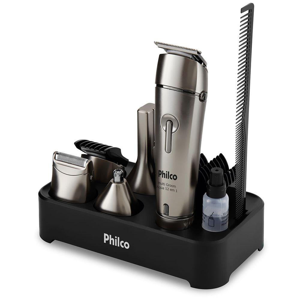 Miniatura Aparador De Pelos Philco Multi Groom Aqua 12 Em 1 Pap03 Bivolt