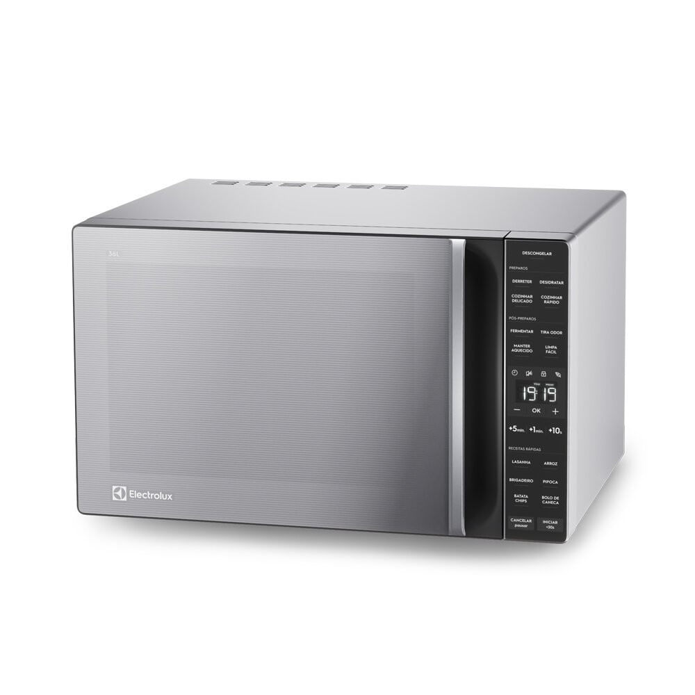 Miniatura Forno Micro-ondas Limpa Fácil Electrolux 36 Litros ME36S Prata - 110V