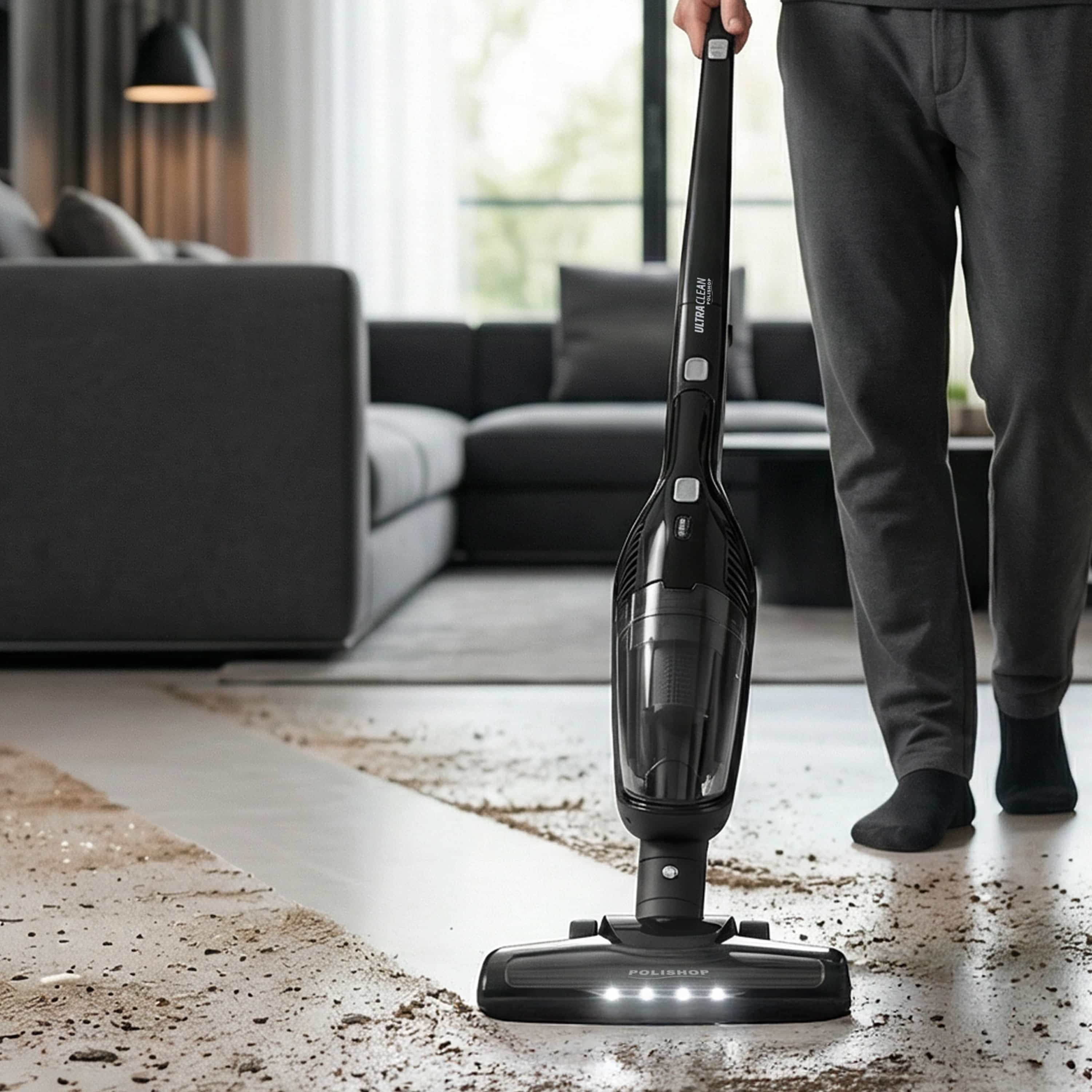 Aspirador de pó vertical sem fio 2 em 1 Ultra Clean Polishop | Bivolt
