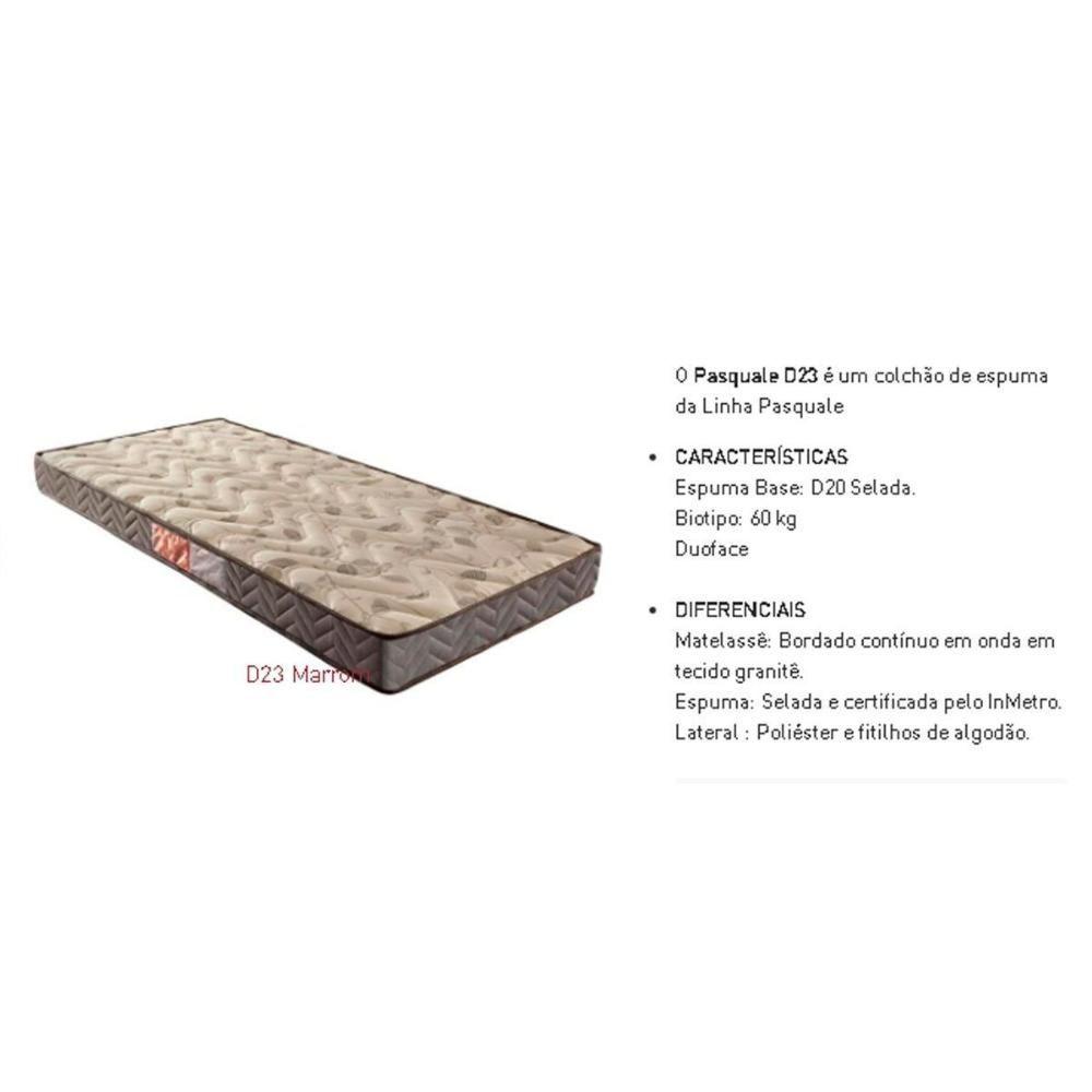 Miniatura Colchão Viúva Espuma D23 Pasquale Clean (128x188x20) - Paropas