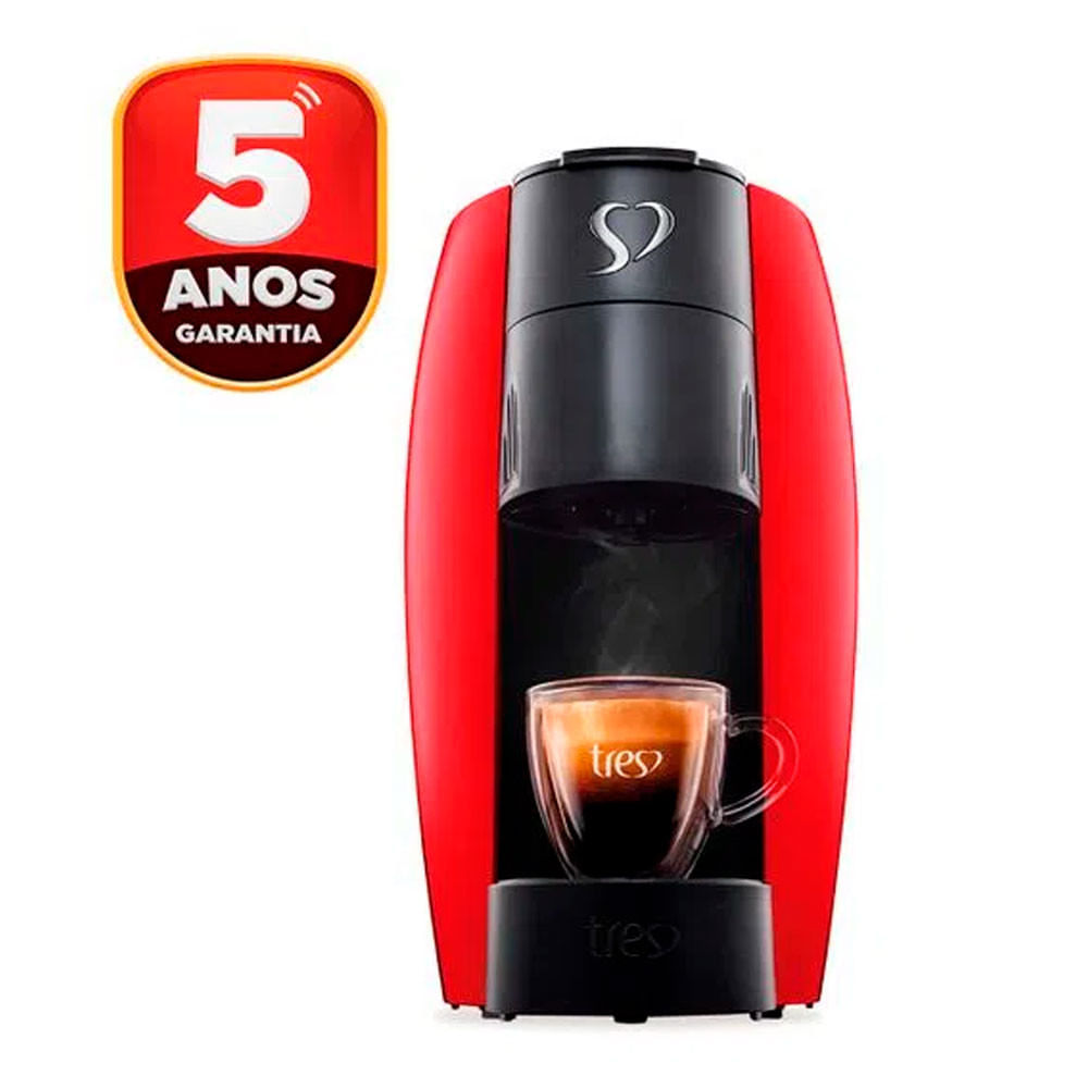 Miniatura Cafeteira Expressa LOV Multi bebidas Três Corações Vermelha - 110V