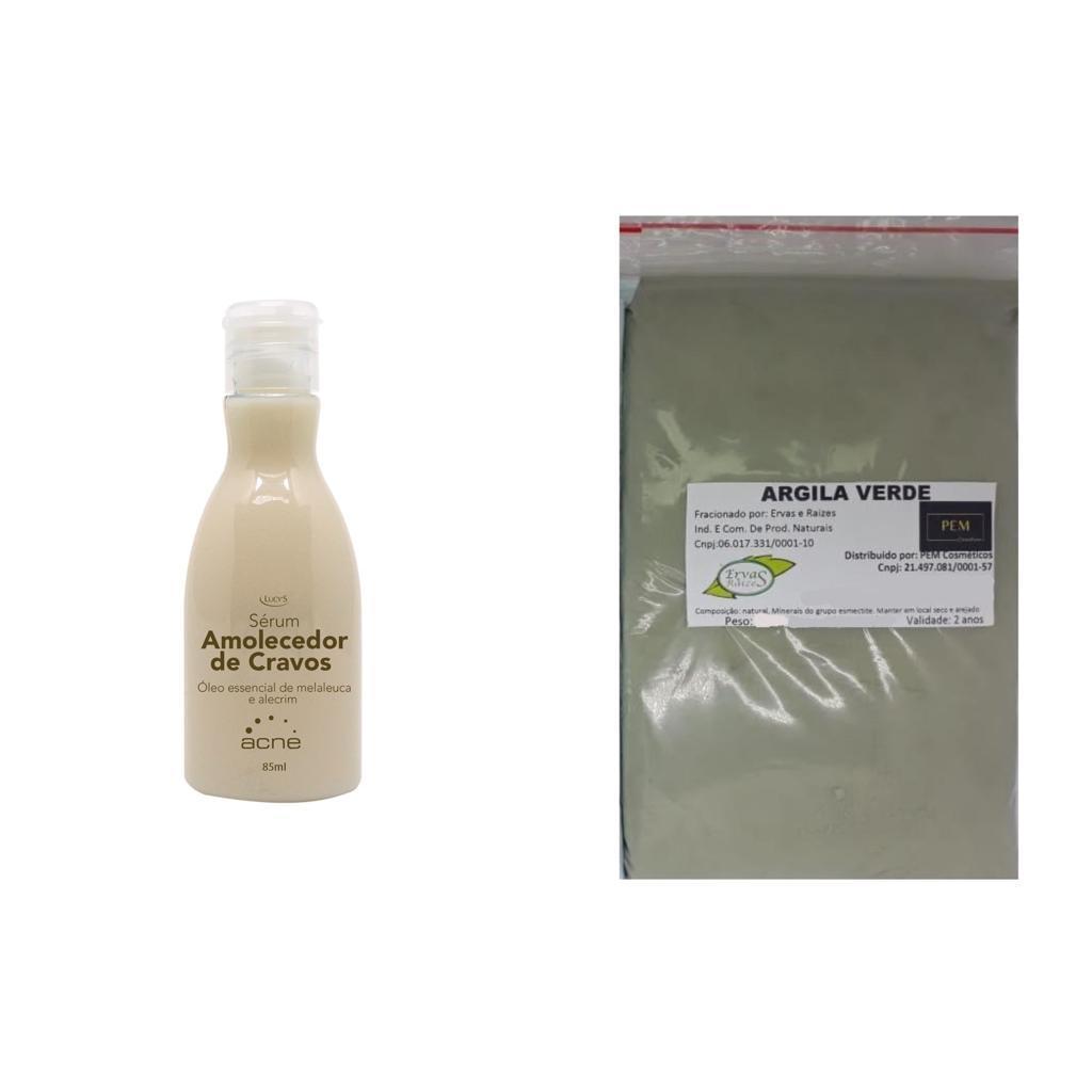 Miniatura Argila Pura Verde 500G E Emoliente Amolecedor Cravos