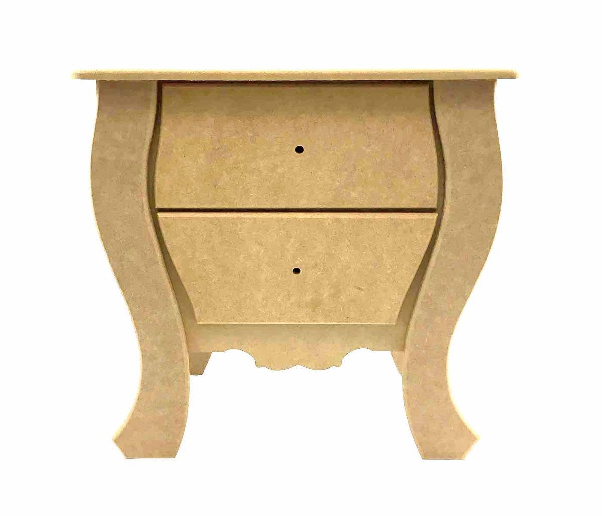 Miniatura Mini Cômoda Bombe 2 Gavetas Mesa Mdf Decoração Bijuteria