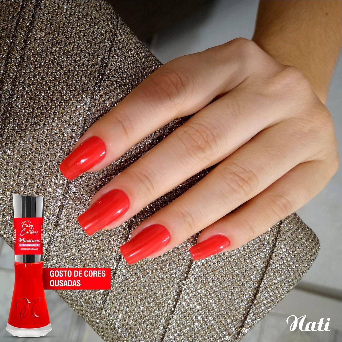 Kit 12 Esmalte Nati Faby Cardoso Nova Coleção + Top Coat