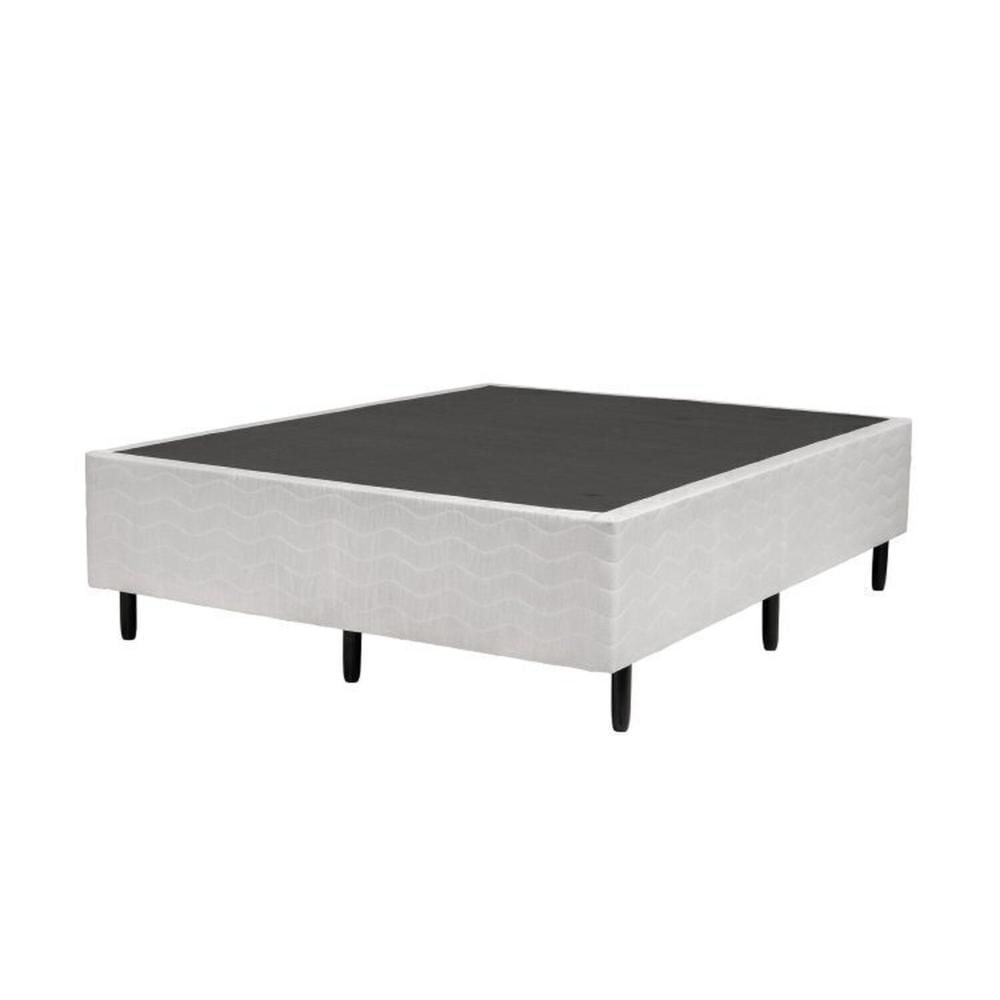 Cama Box Casal YesCasa Firm 138x188x31cm Yescasa Bege/Branco