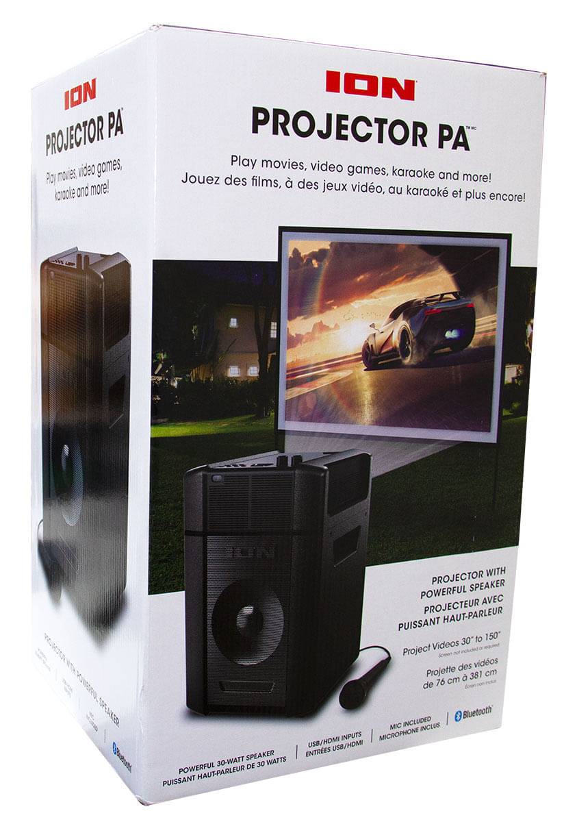 Projetor de Filmes com Alto Falante e recepção remota de áudio