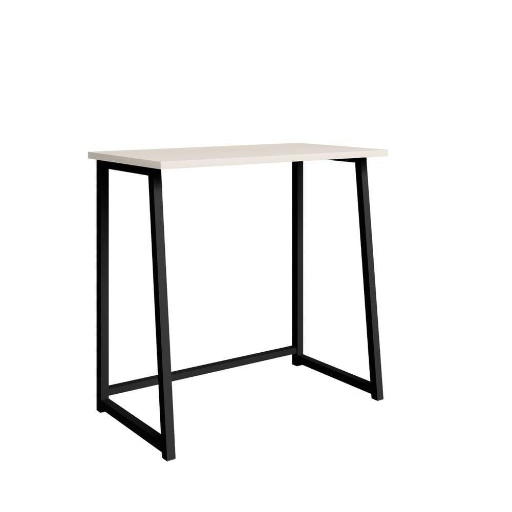 Miniatura Escrivaninha Computador Dobrável Escritório Home Office Fit Off White