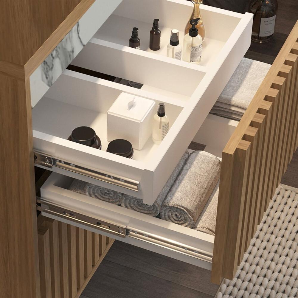 Miniatura Gabinete de Banheiro 80cm com Lavatório e Armário Ref 890 Itapuã/Thassos