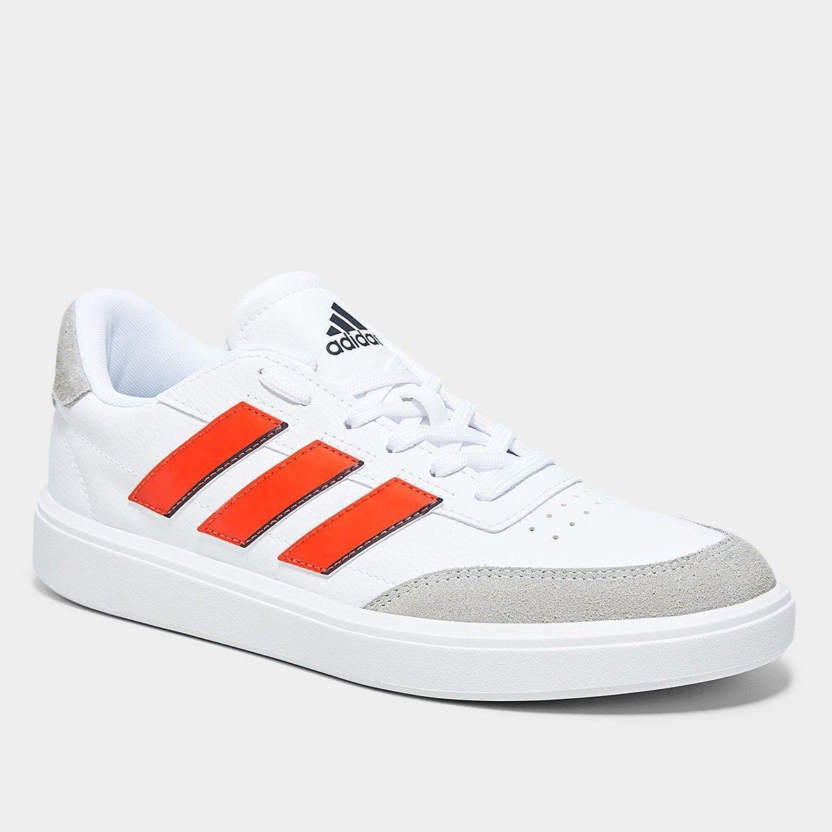Miniatura Tênis Adidas Courtblock Branco+Vermelho - 38