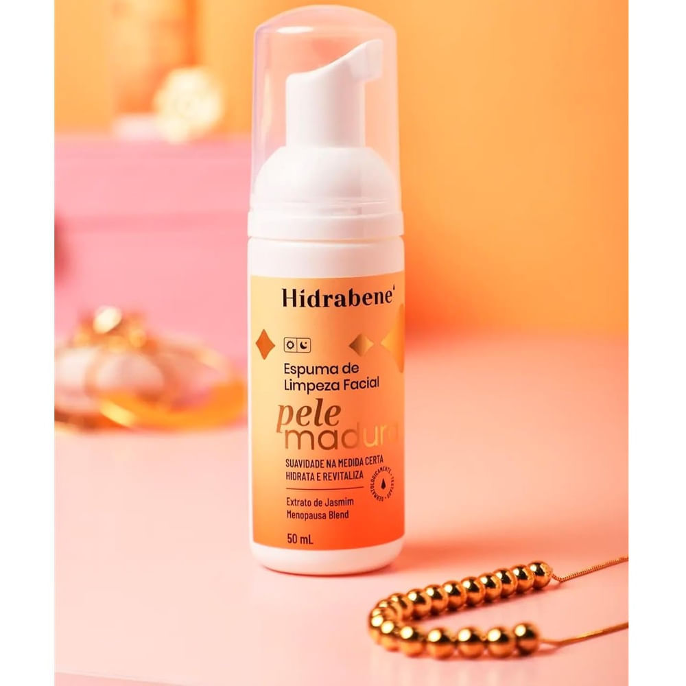 Miniatura Espuma de Limpeza Facial Suave Hidrabene Pele Madura 50ml