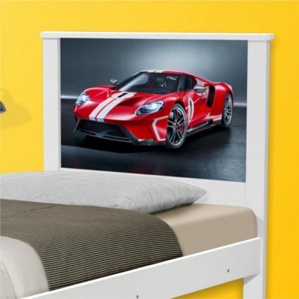 Miniatura Cama Solteiro Carro Sport Vermelho Com Colchão