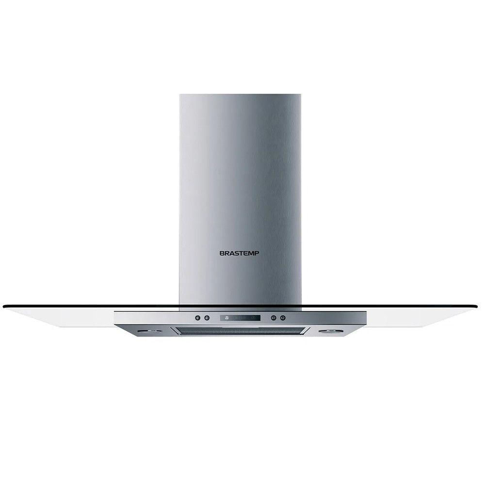 Miniatura Coifa De Ilha Brastemp Com Vidro Com Timer Inox 220v