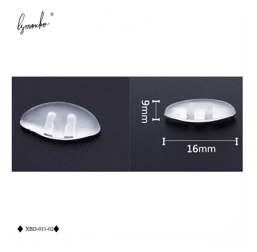 10 Pares Plaqueta Silicone Porsche Nariz Óculos Fosco 15mm