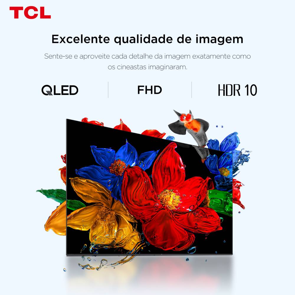 Miniatura Smart TV TCL 40 Polegadas Full HD QLED S5K WiFi Bluetooth Google TV 2 HDMI HDR10 Dolby Audio 40S5K