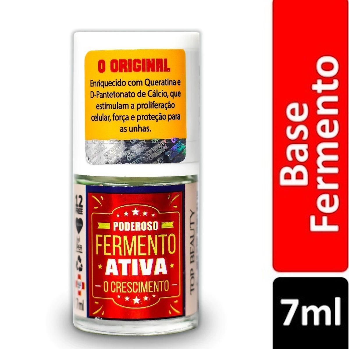 Miniatura Base De Unha Top Beauty Fermento Ativo Para Crescimento 7Ml