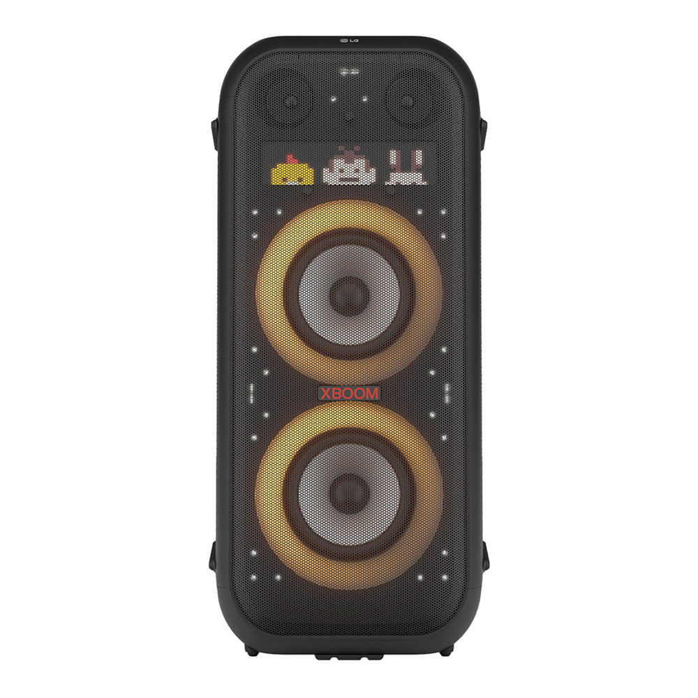 Miniatura Caixa de Som Bluetooth LG Partybox Xboom XL9T com Proteção IPX4, Display de Pixel LED, Sound Boost, 1000W RMS Bivolt