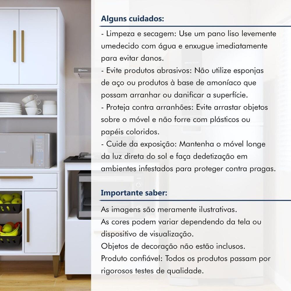 Conjunto 2 Peças Paneleiro com Fruteira e Balcão 4 Bocas João Pessoa Branco