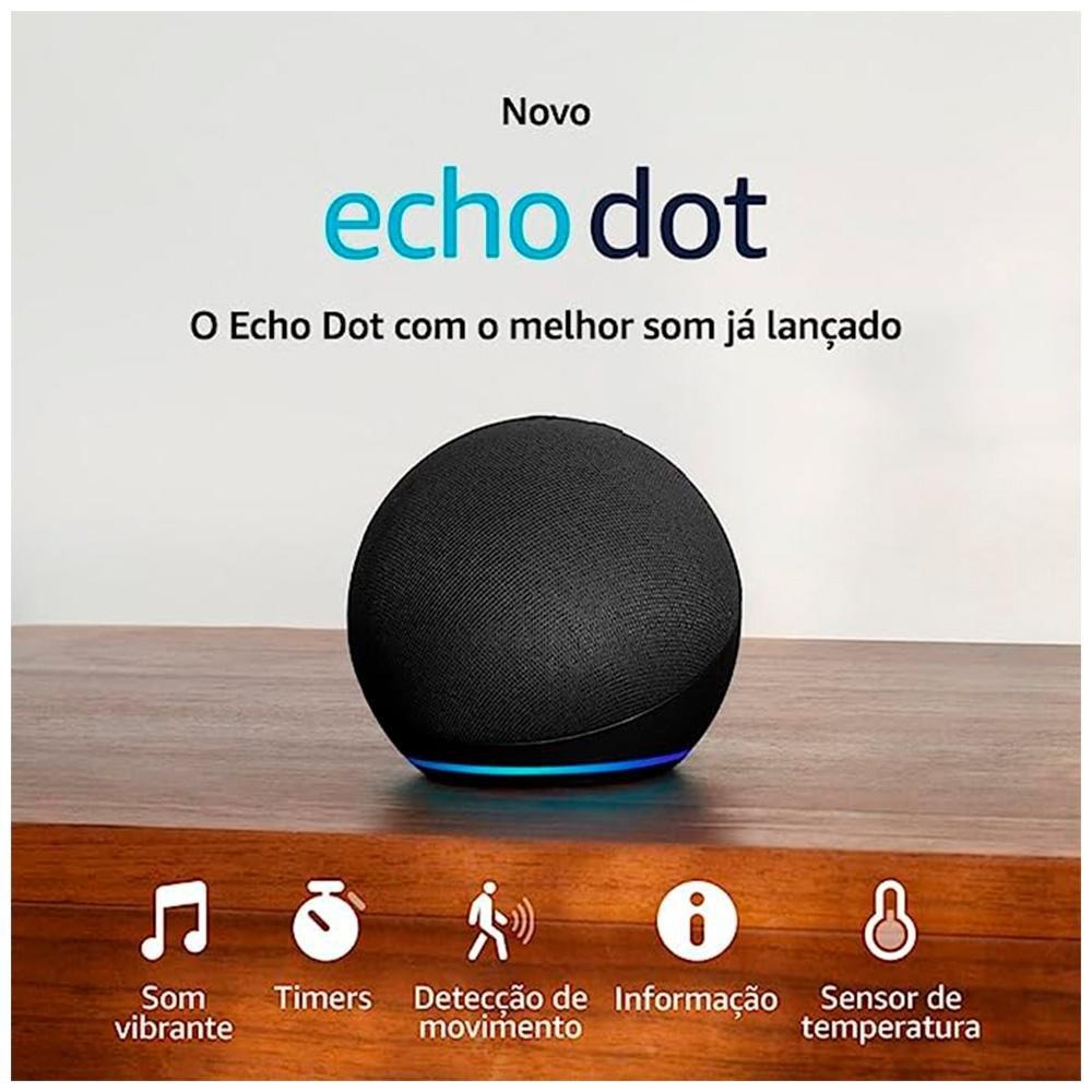 Echo Dot 5ª geração Amazon, com Alexa, Smart Speaker, Branco - B09B8XVSDP