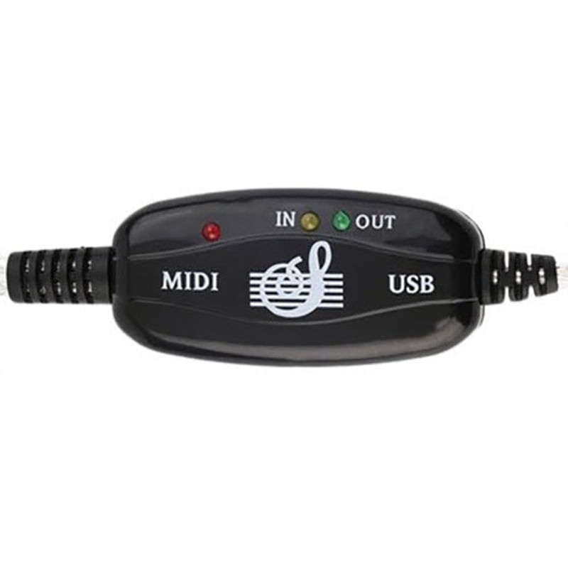Miniatura Cabo MIDI-USB suporte adaptador de teclado para PC