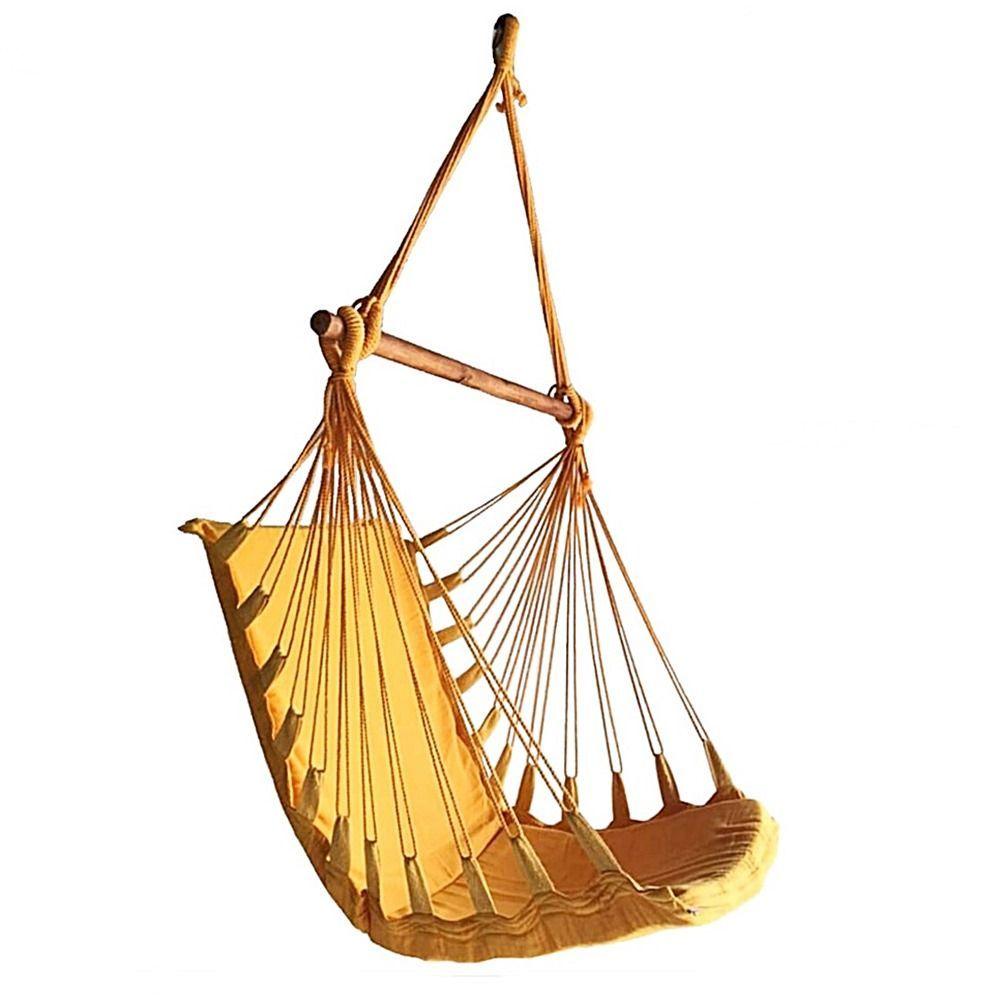 Miniatura Cadeira De Balanço Suspensa Rede De Teto Varias Cores amarela