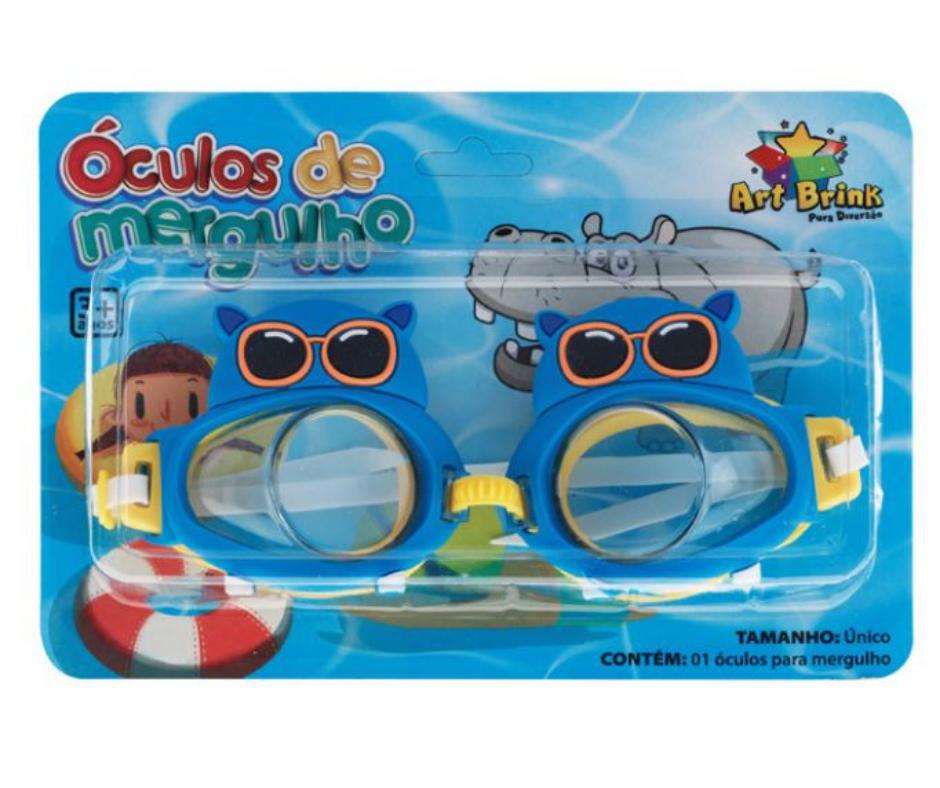 Miniatura Óculos Mergulho Natação Piscina Infantil Criança Hipopotamo