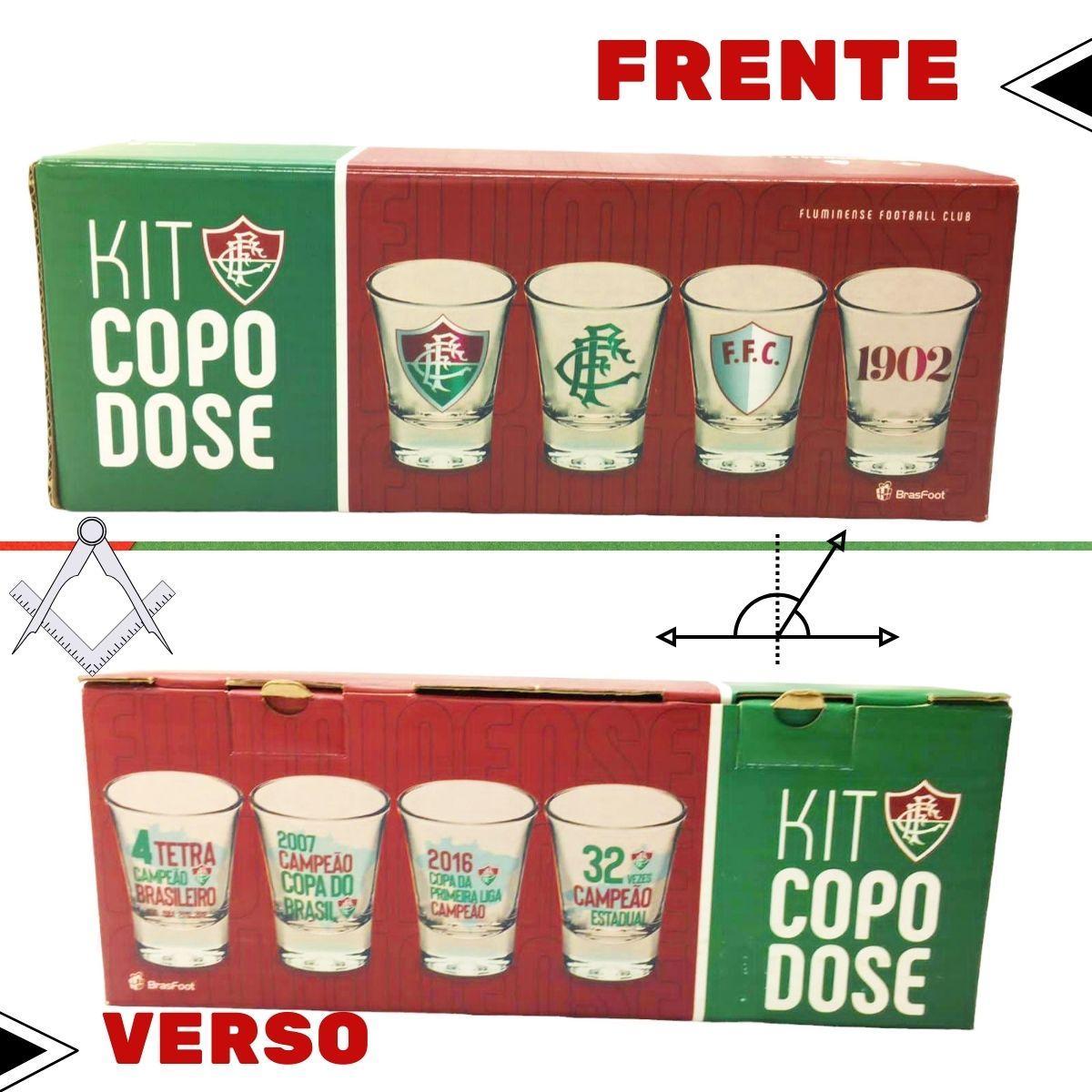 Kit 8Un Copo Dose Shot 60Ml Pinga Cachaça Time Fluminense
