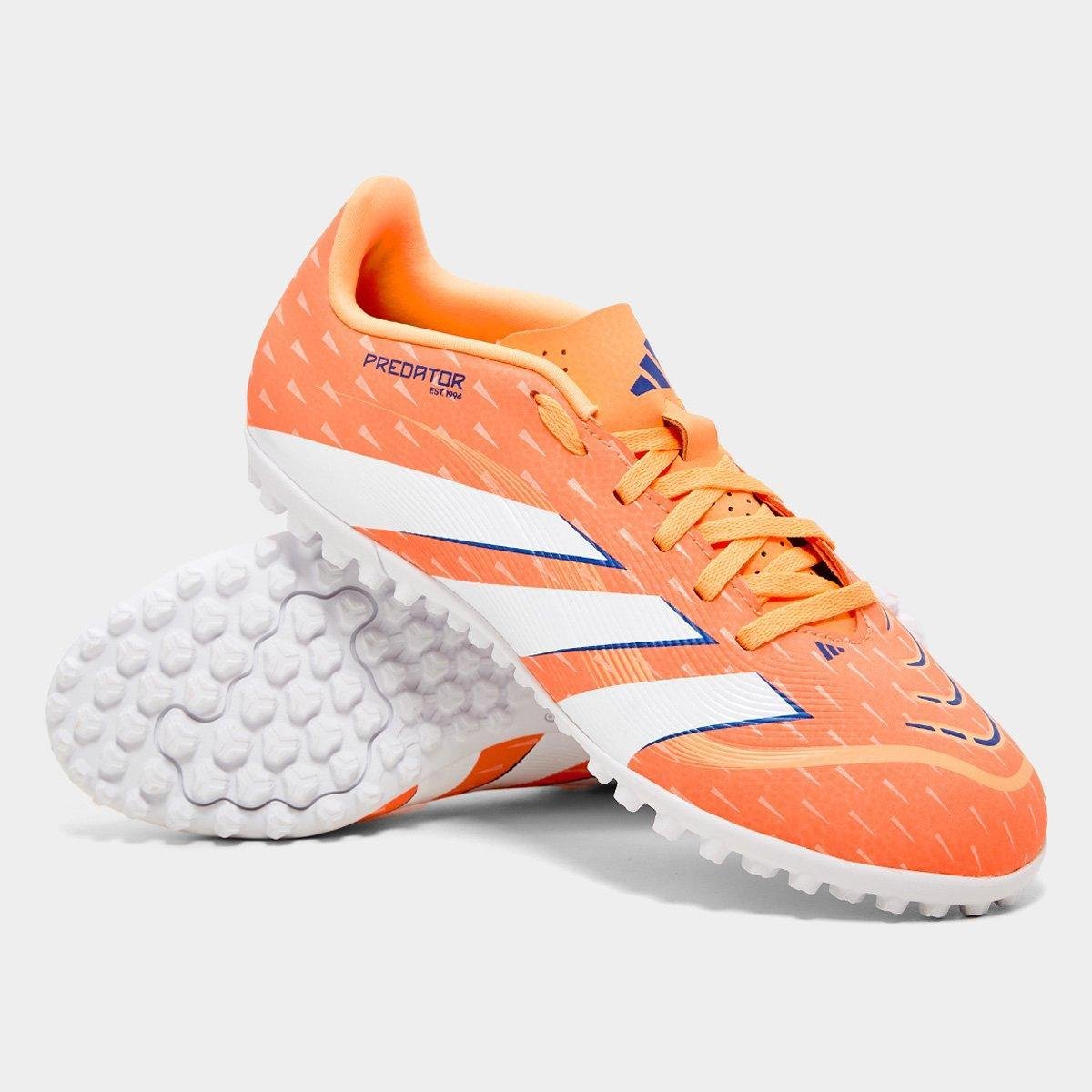 Miniatura Chuteira Society Adidas Predator Club Unissex Laranja - 37