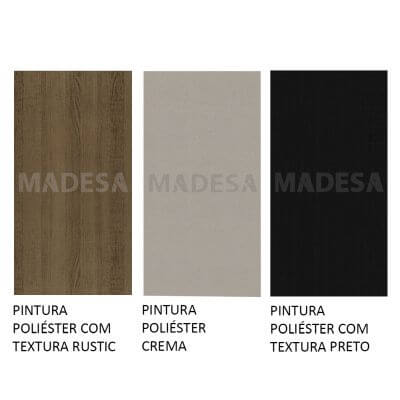 Cozinha Completa Madesa Vicenza com Armário e Balcão (Sem Tampo e Pia) Rustic/Preto/Crema Cor:Rustic/Preto/Crema