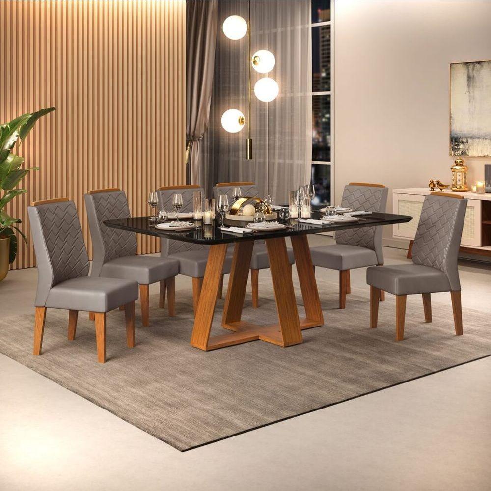 Miniatura Jogo De Mesa Ruby Freijo-preto C- Vidro 6 Cad. Stiles Lunar