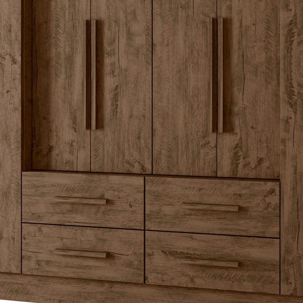 Miniatura Guarda Roupa Casal San Lorenzo 8 Portas Castanho Wood Moval