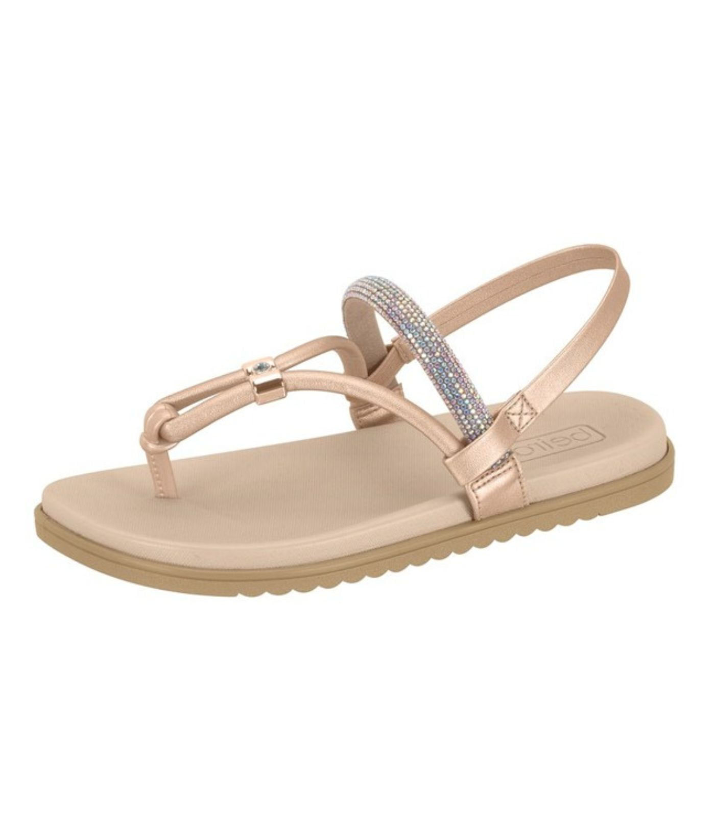 Miniatura Sandalia De Dedo Feminina Flat Beira Rio Bege 34