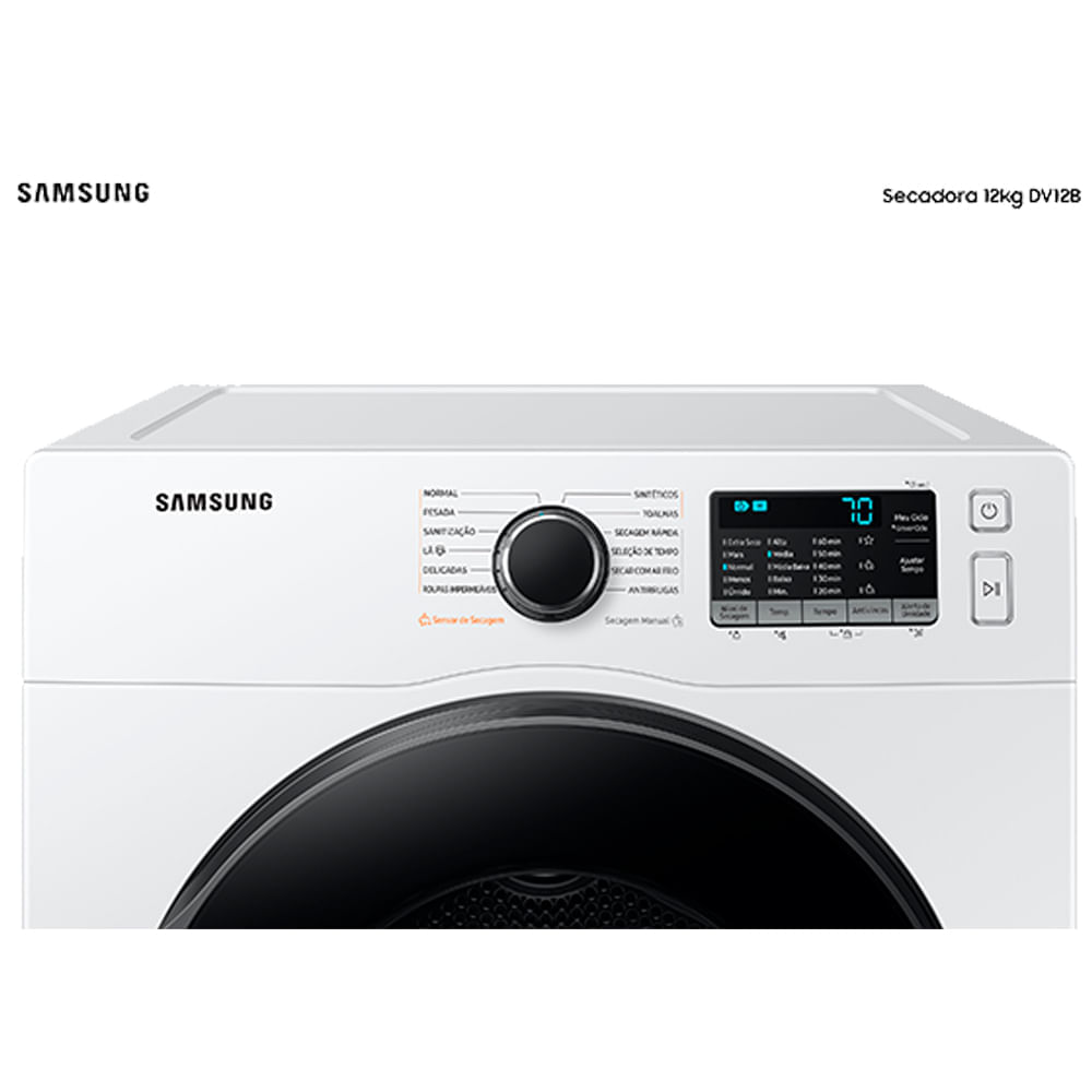 Miniatura Secadora Elétrica Sensor Dry DV12B Branca 12kg 220