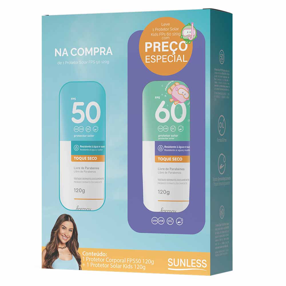Miniatura Sunless Kit - Protetor Solar Corporal FPS50 + Protetor Solar Kids FPS60 Kit