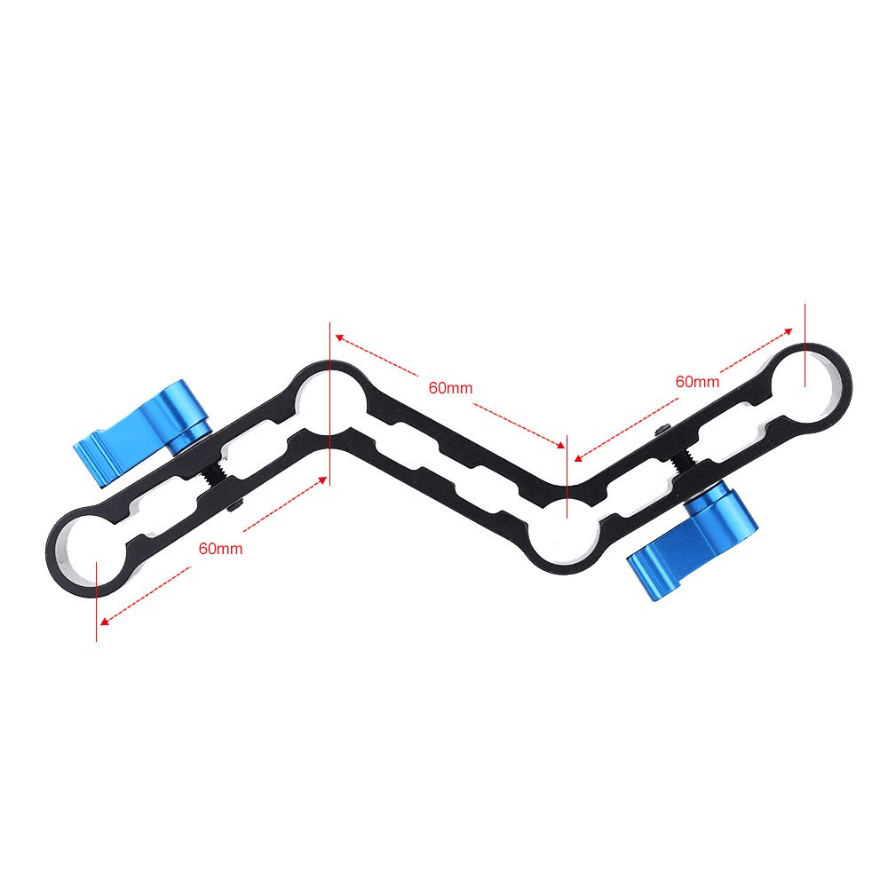 Miniatura Suporte Deslocamento Z-Shape FF-F1 para Hastes 15mm Shoulder Rig