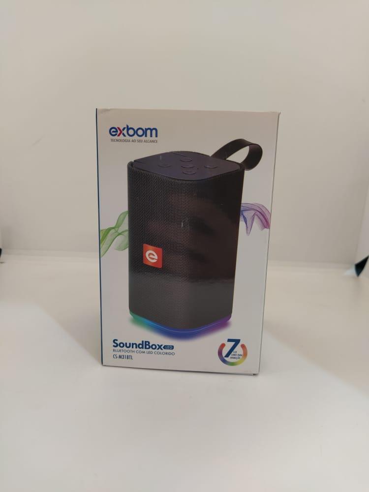 Miniatura Caixa De Som Bluetooth Portatil Led Rgb 7 Cores