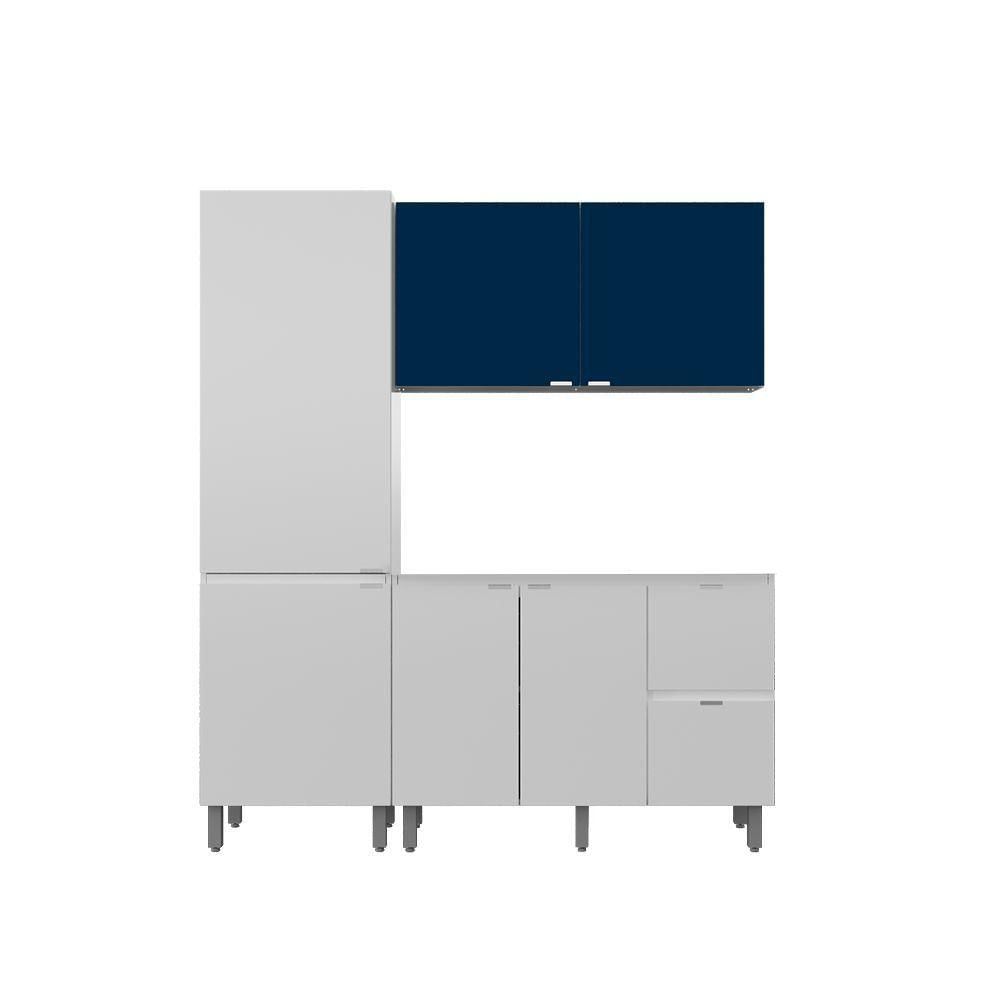 Miniatura Cozinha Completa em Aço Quadria 3 Peças Azul Noturno Metálico