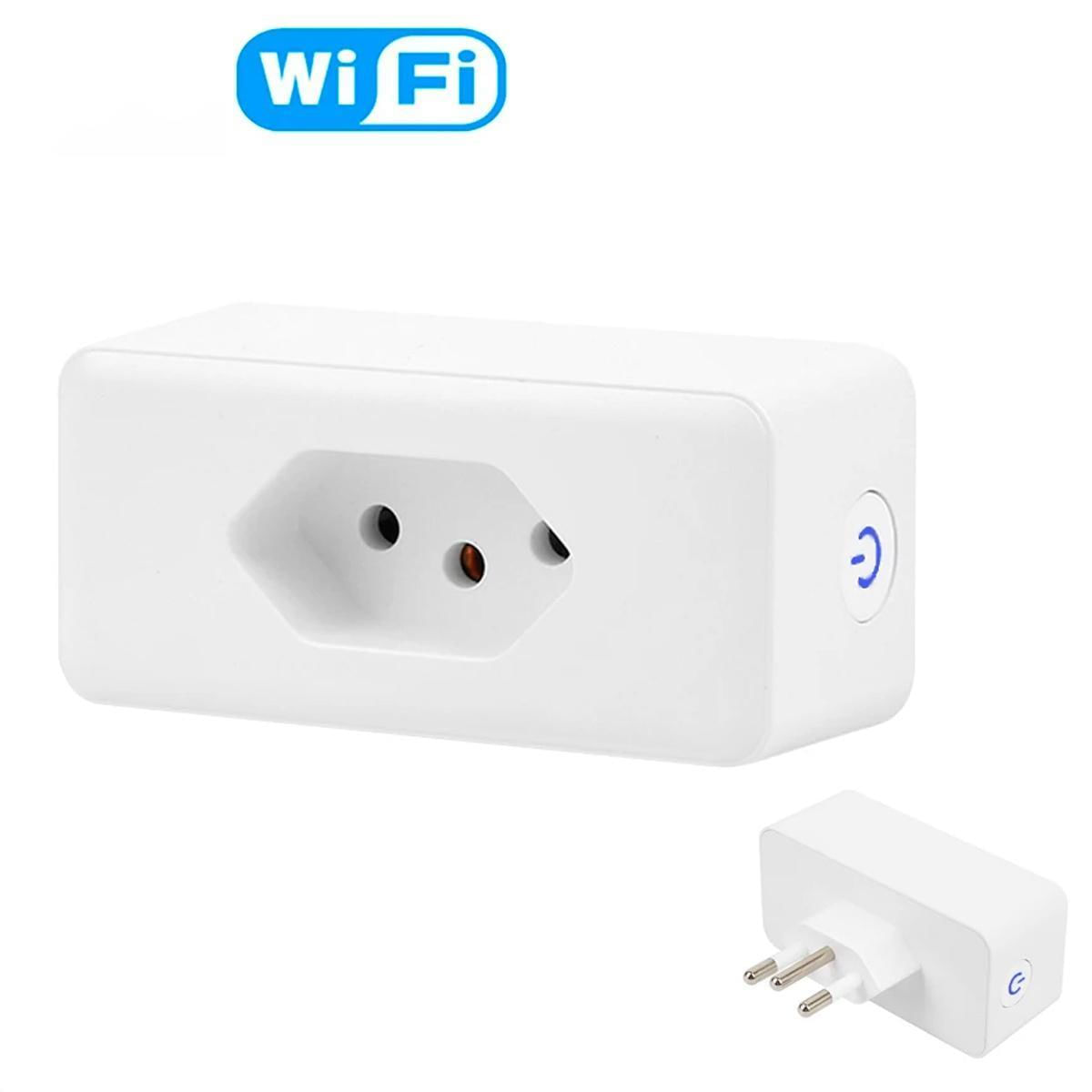Miniatura Smart Plug Compatível Alexa Google Controle Luzes E