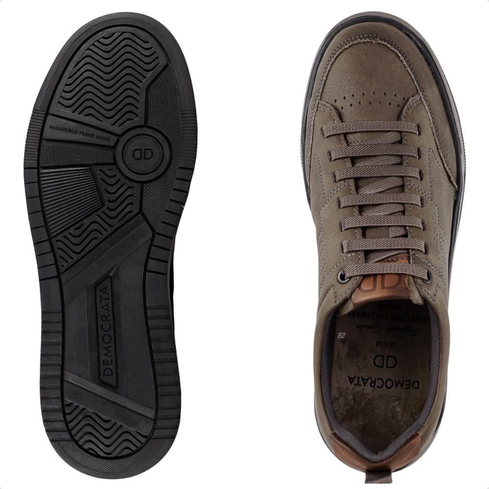 Sapatênis Democrata Denim Dylan Masculino Bege / Marrom - 38
