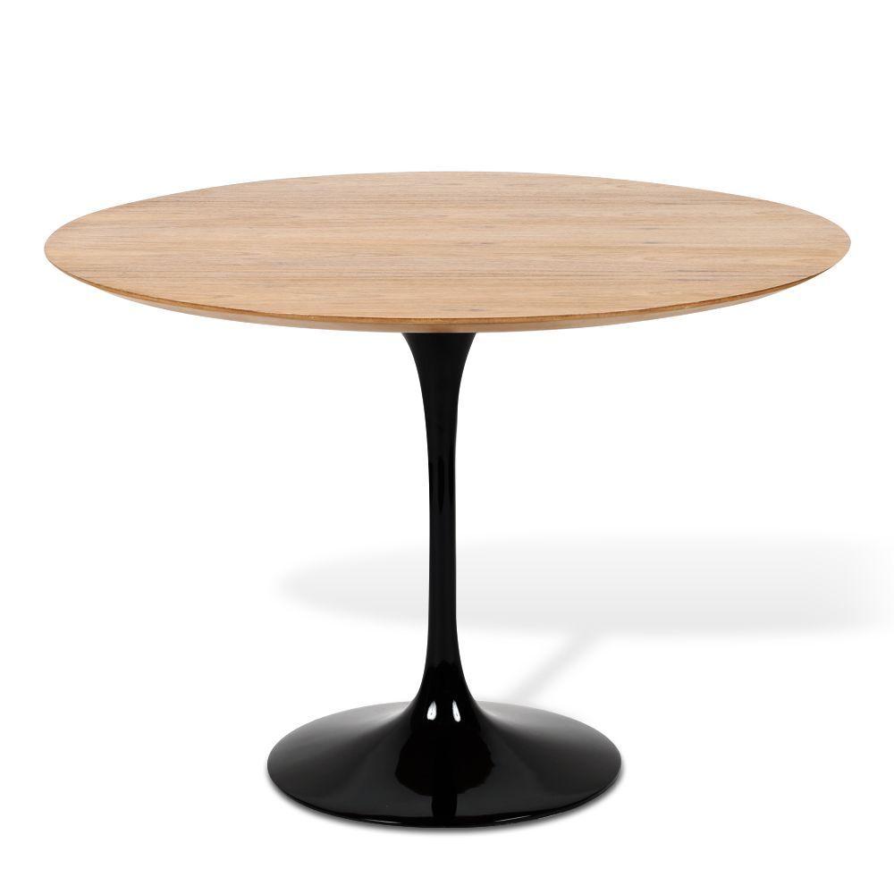 Miniatura Mesa De Jantar Tulipa Saarinen Redonda 160 Cm Preto