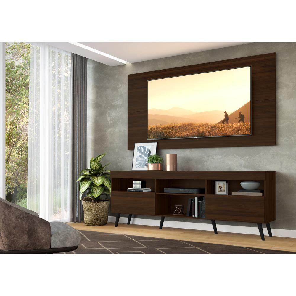 Miniatura Rack com Painel TV até 65" e Pés Retrô Flórida Multimóveis